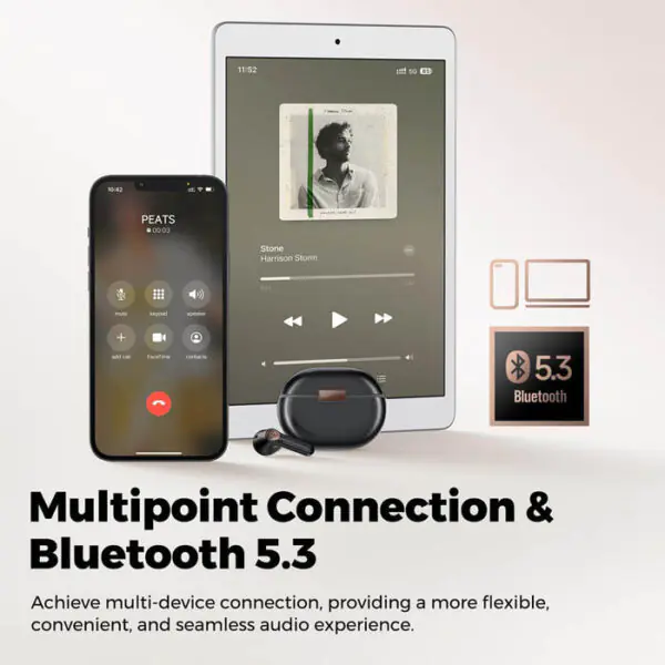 Soundpeats Air4 Pro - Snapdragon aptX With Triple Tronic ANC Hybrid Earbuds - Black - Image 8