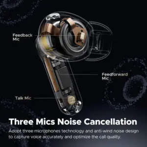 Soundpeats Capsule 3 Pro Hybrid ANC Earbuds Transparent White