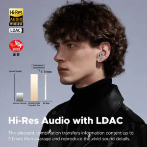 Soundpeats Capsule 3 Pro Hybrid ANC Earbuds Transparent White