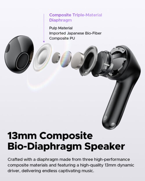 soundpeats air5 earbuds in black