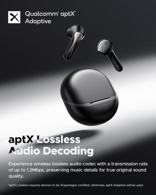 soundpeats air5 earbuds in black