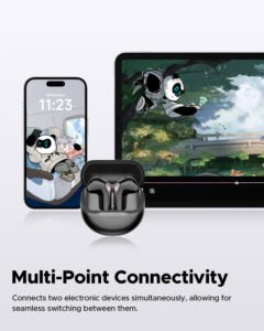 soundpeats air5 earbuds in black