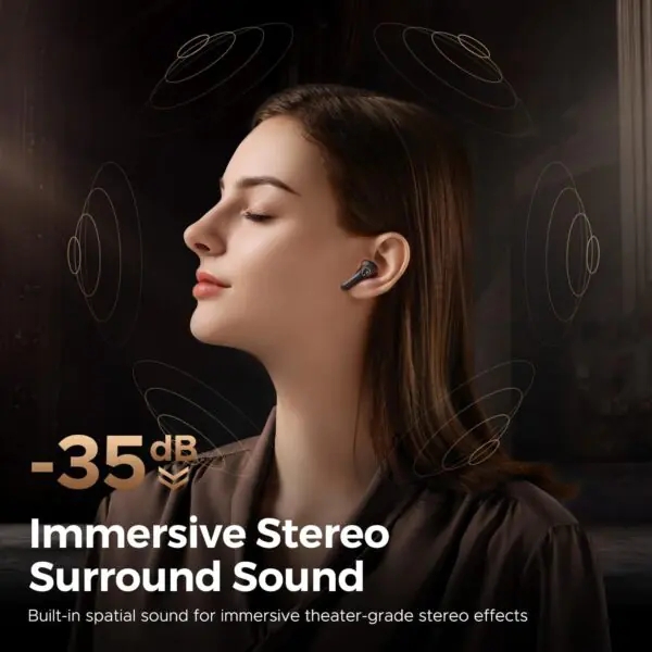 Soundpeats T3 Pro ANC Bluetooth Earbuds in black