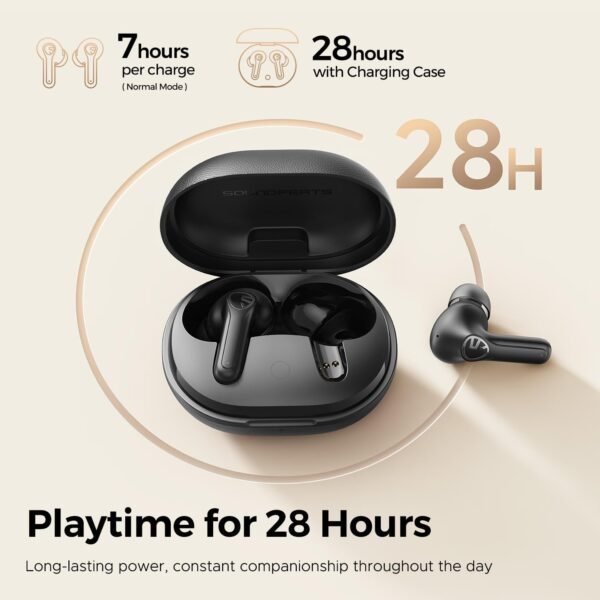 Soundpeats T3 Pro ANC Bluetooth Earbuds in black