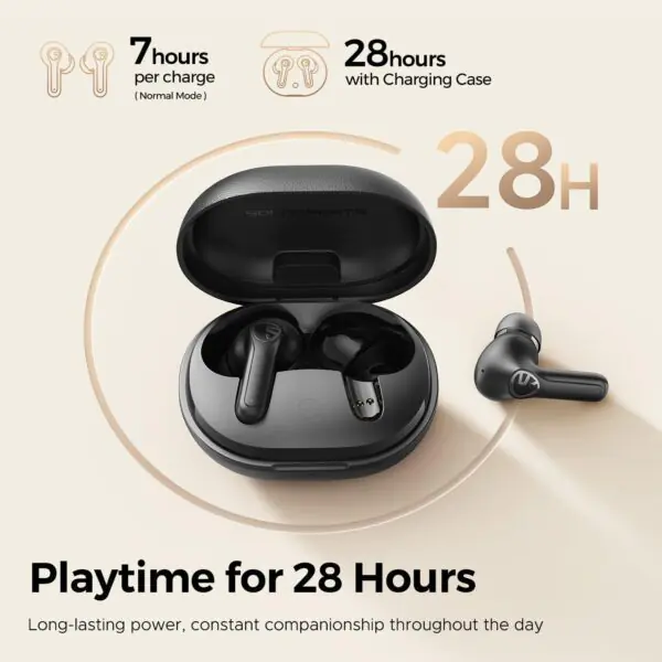 Soundpeats T3 Pro ANC Bluetooth Earbuds in black
