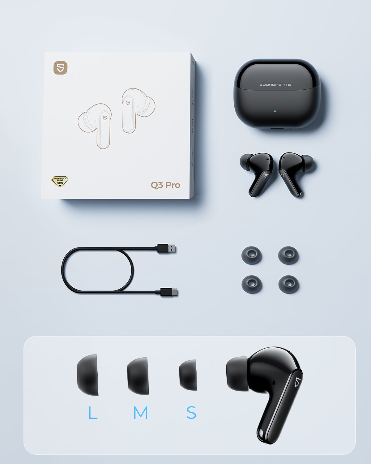 Soundpeats Q3 Pro ANC Wireless Earbuds - Image 8
